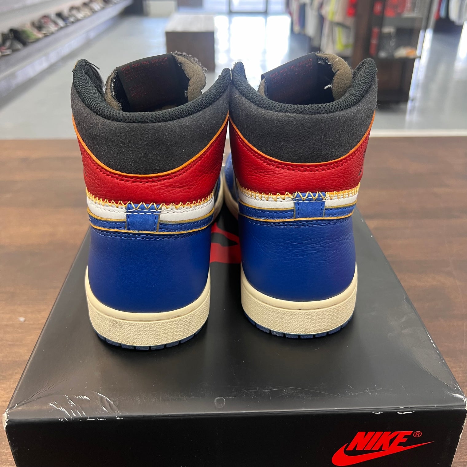 Union LA Storm Blue Jordan 1 Retro High (USED, Replacement box)