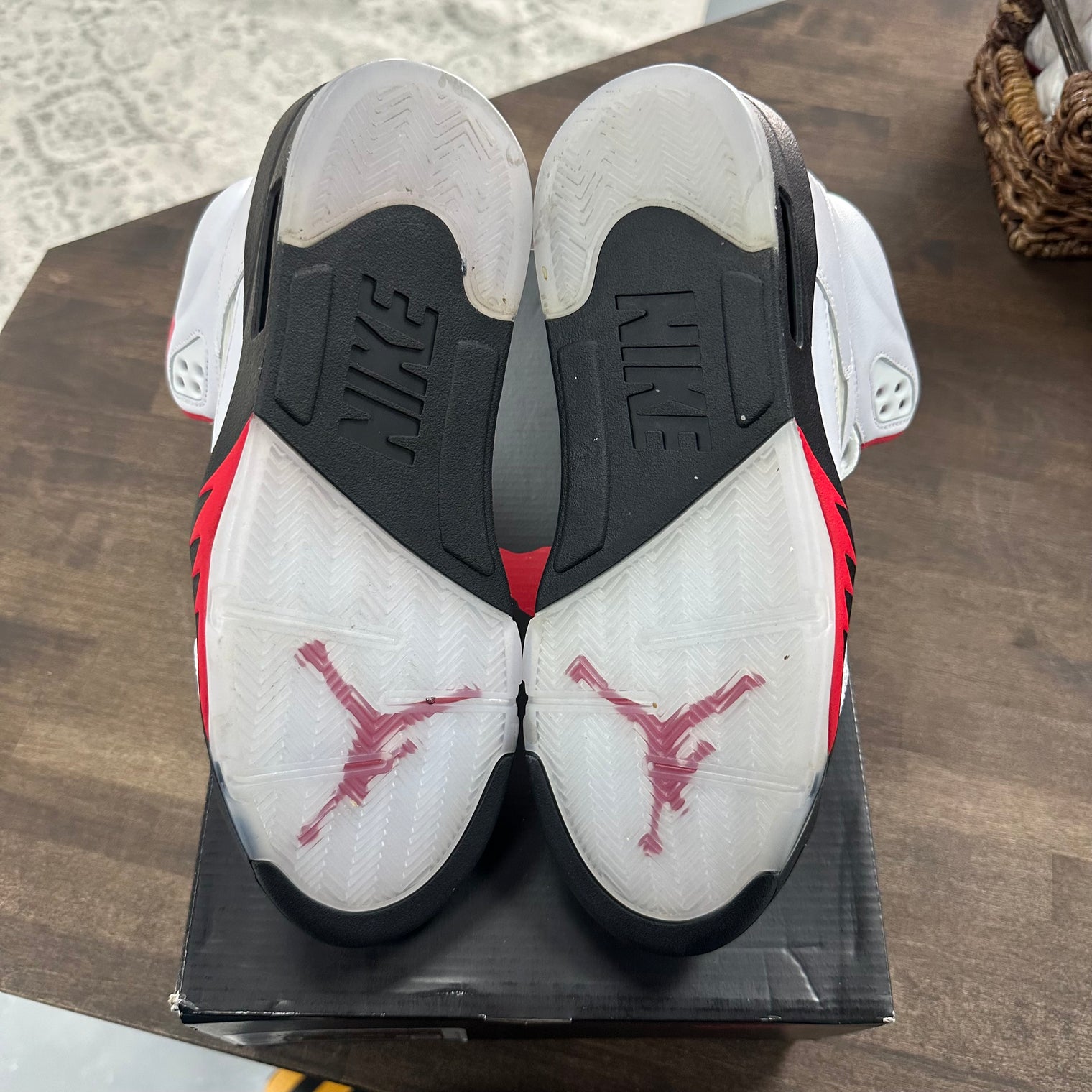 Fire Red Jordan 5 (Lightly Worn)