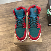 Gym Red Black Dark Sea Jordan 1 Mid (USED, No Box)