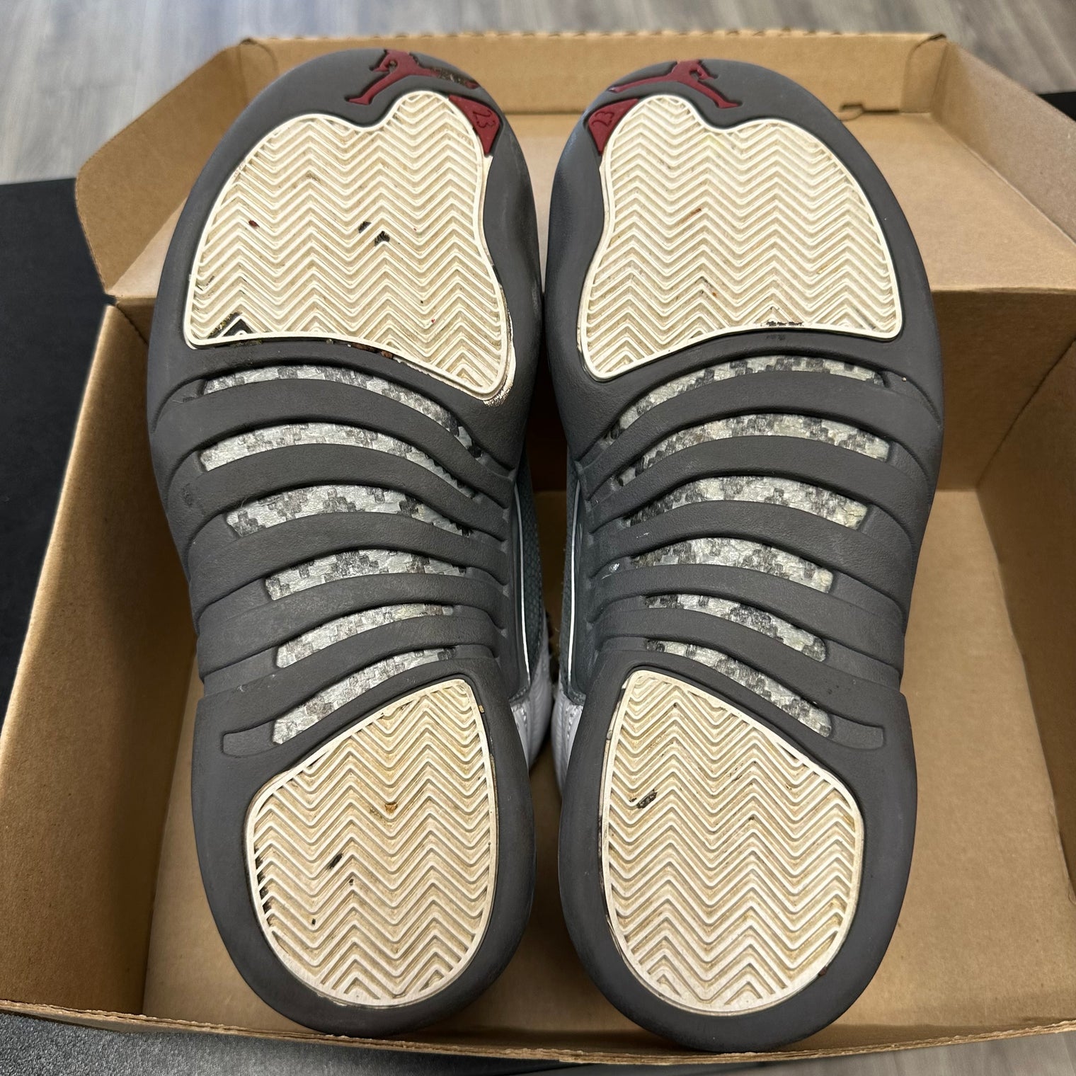 Dark Grey Jordan 12 (USED;NO BOX)