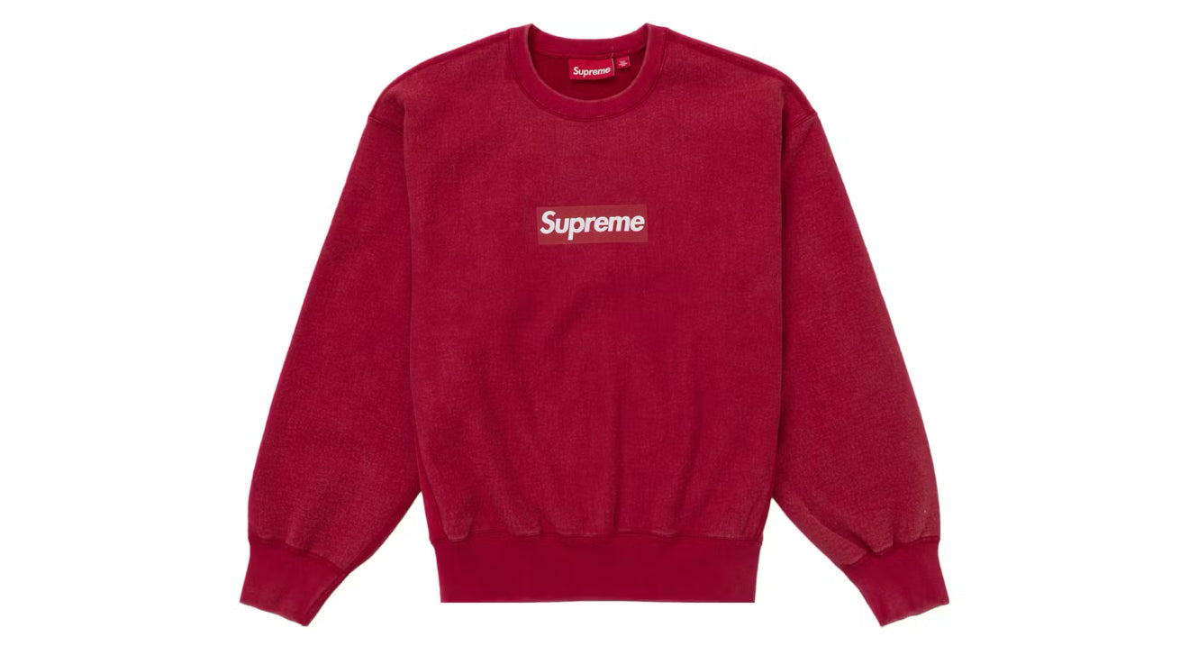 Supreme Washed Box Logo Crewneck Red