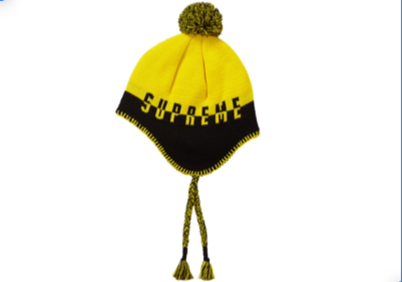 Supreme Splitlogo Earflap Beanie