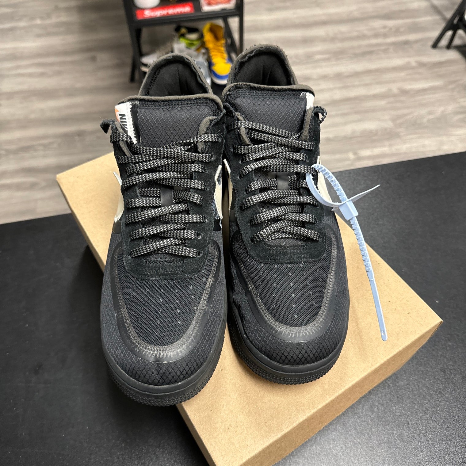 Off-White Black Air Force 1 (USED, No Box)