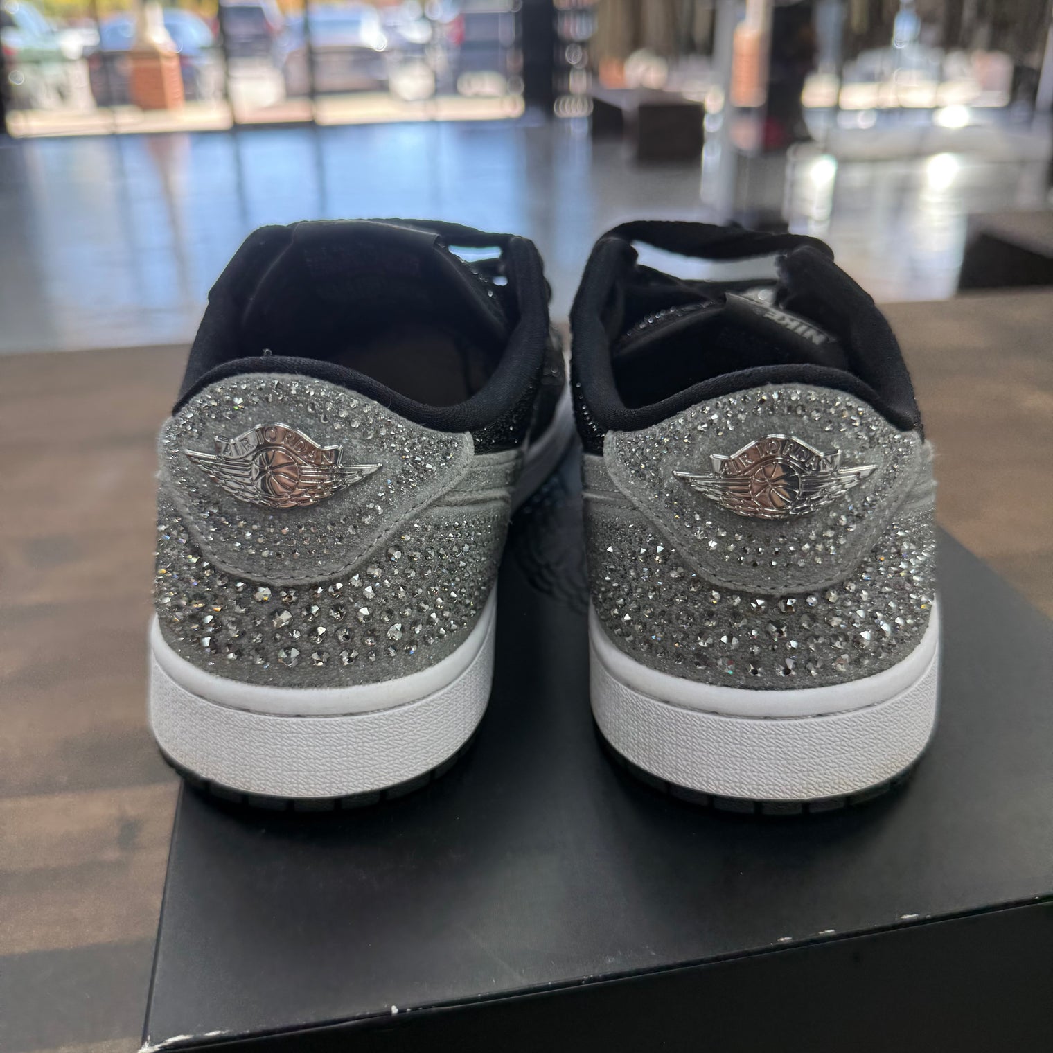 Swarovski Stealth Jordan 1 Retro Low OG (W) (USED)