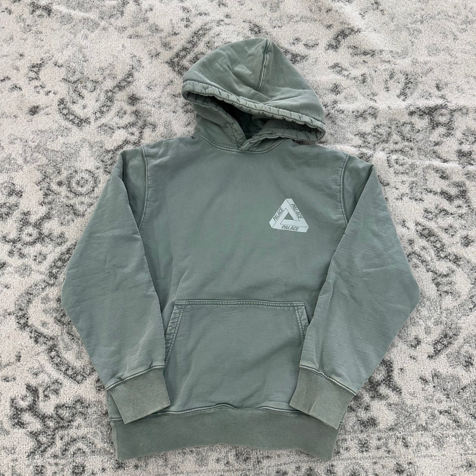 Palace Washed Out Green Tri-Ferg Hoodie (Lightly Worn)