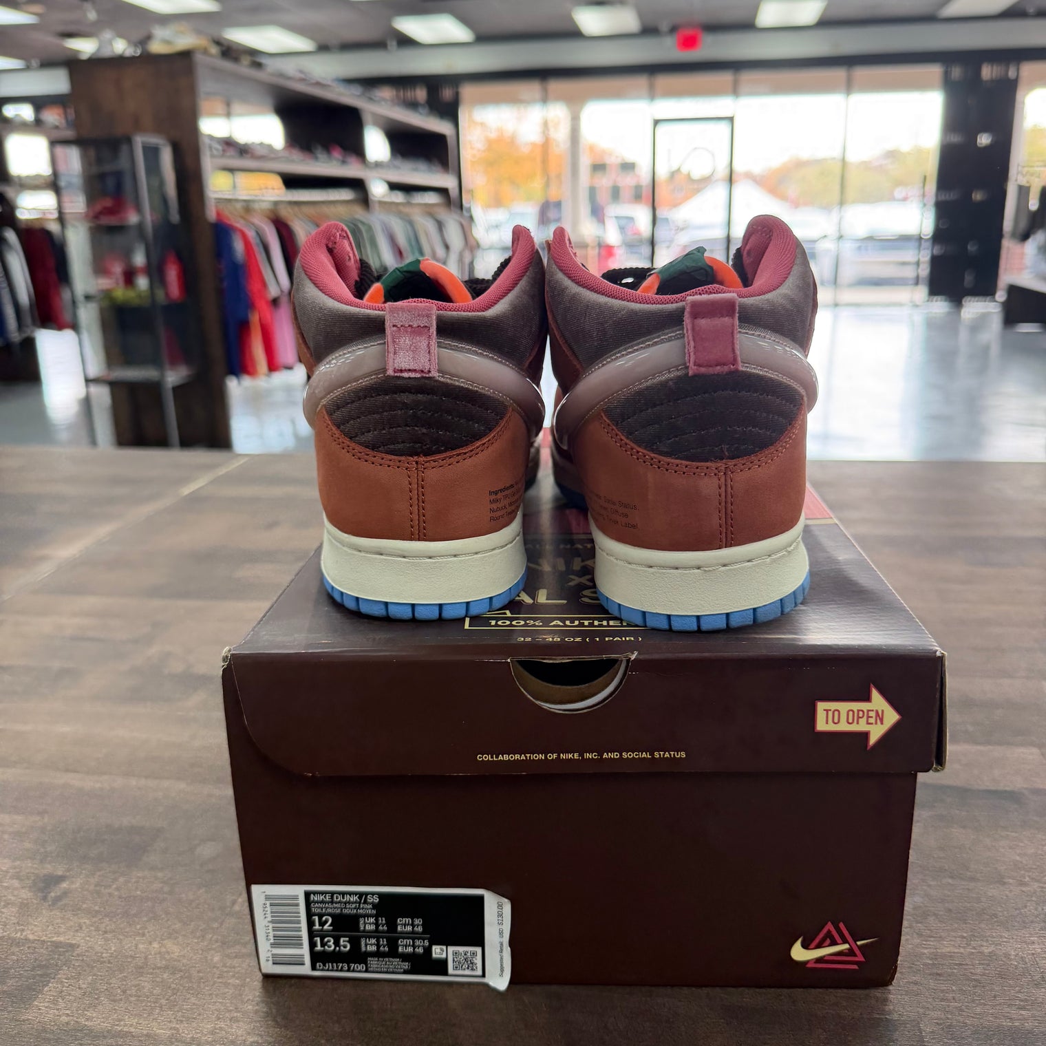 Social Status Free Lunch Chocolate Milk Nike Dunk Mid (USED)