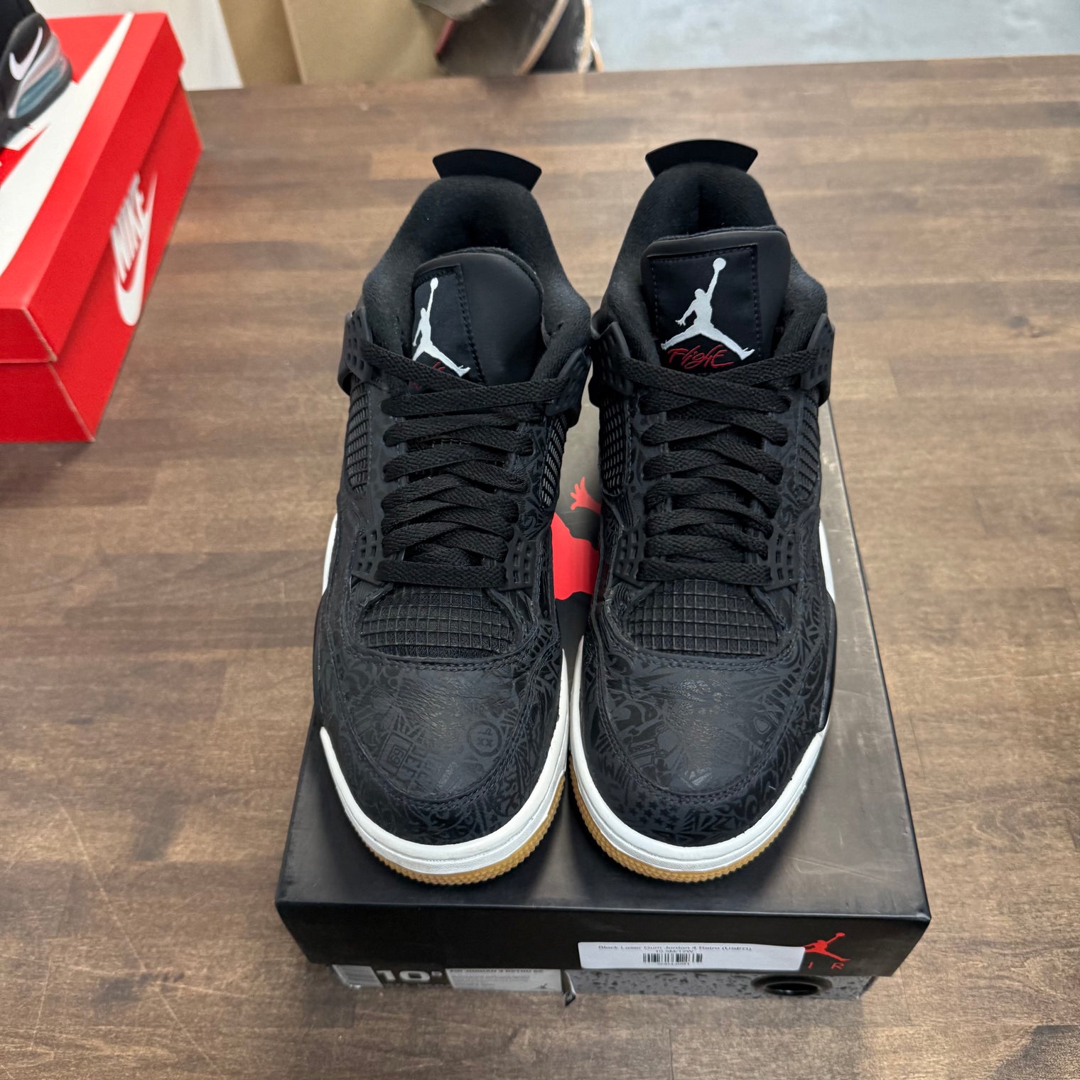 Black Laser Gum Jordan 4 Retro (USED)