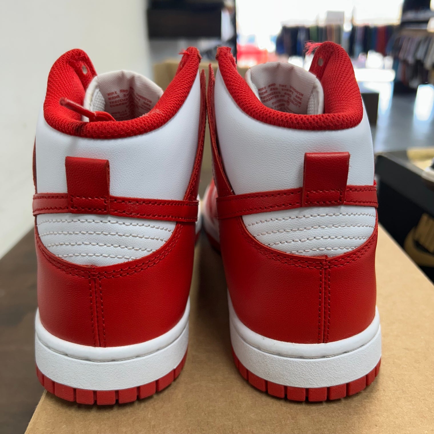 Championship Red Nike Dunk High (USED, No Box)