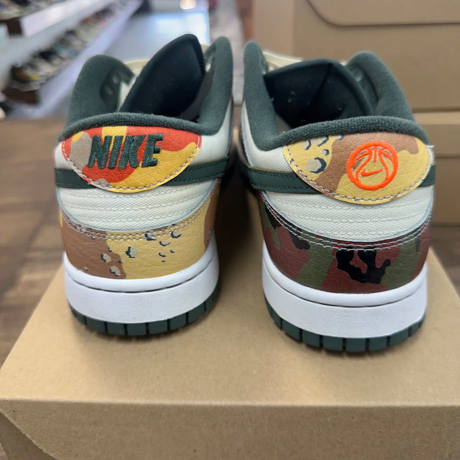 White Camo Dunk Low (USED, No Box)
