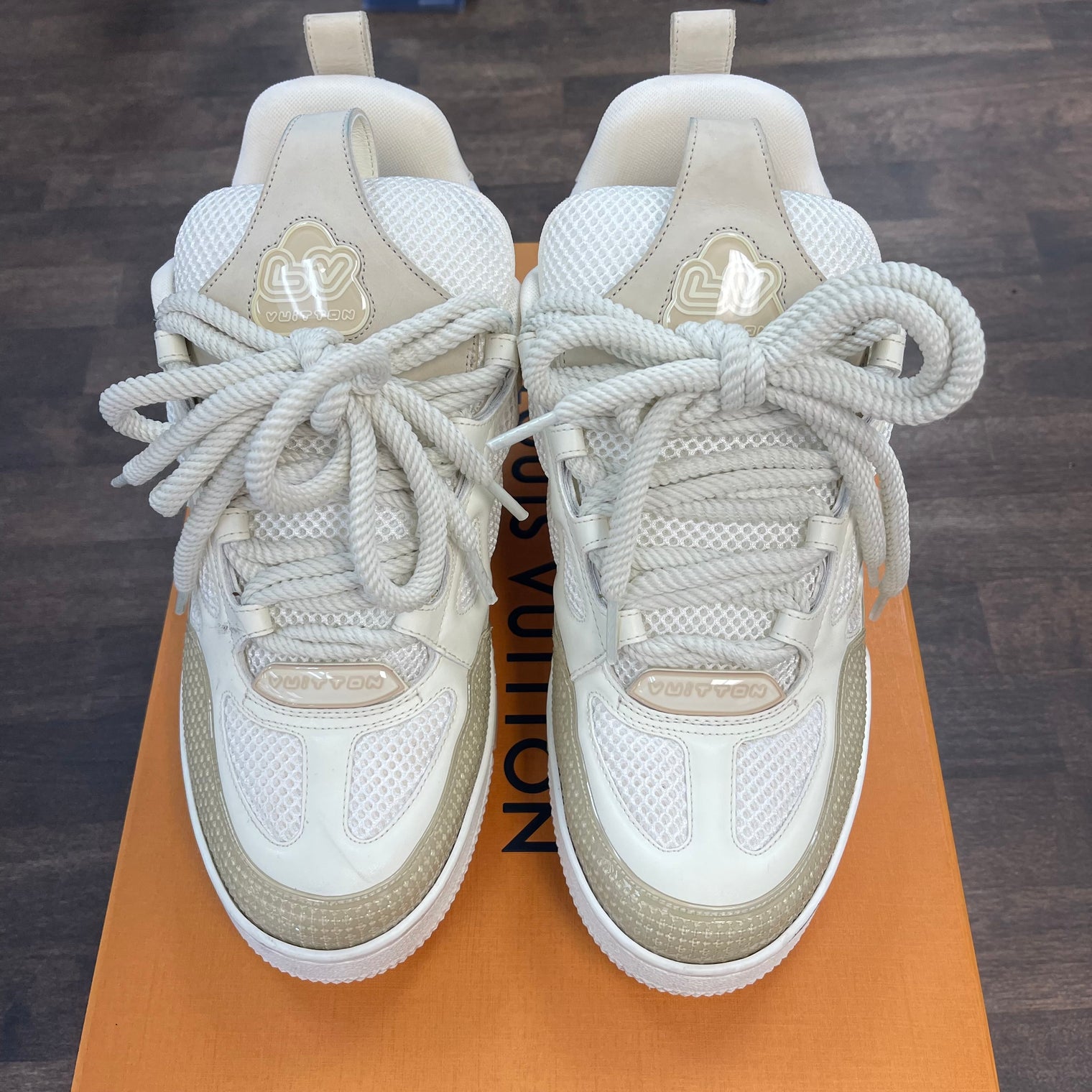 Louis Vuitton Beige Skate Sneaker Shoe (USED)