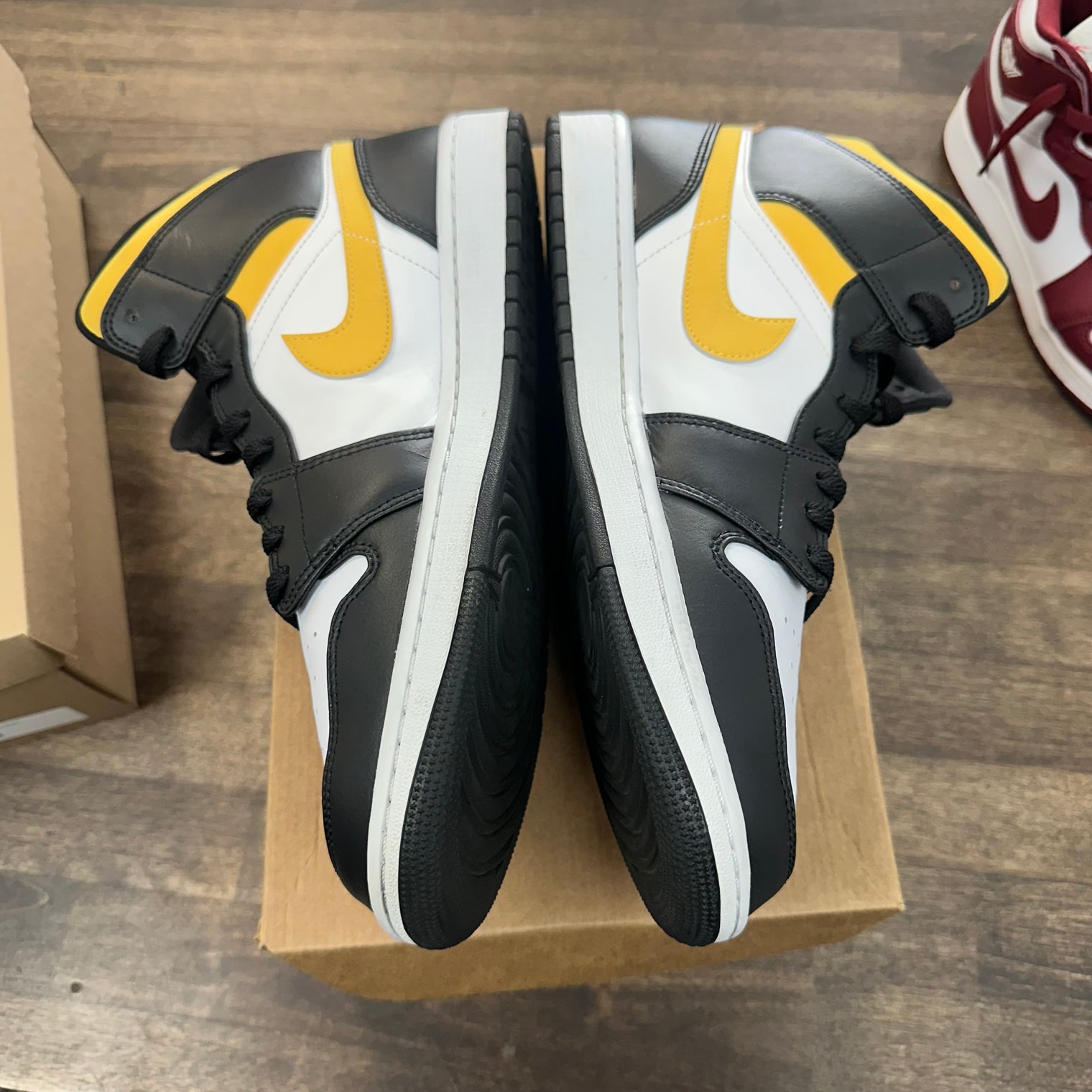 Black University Gold Jordan 1 Mid (USED, No Box)