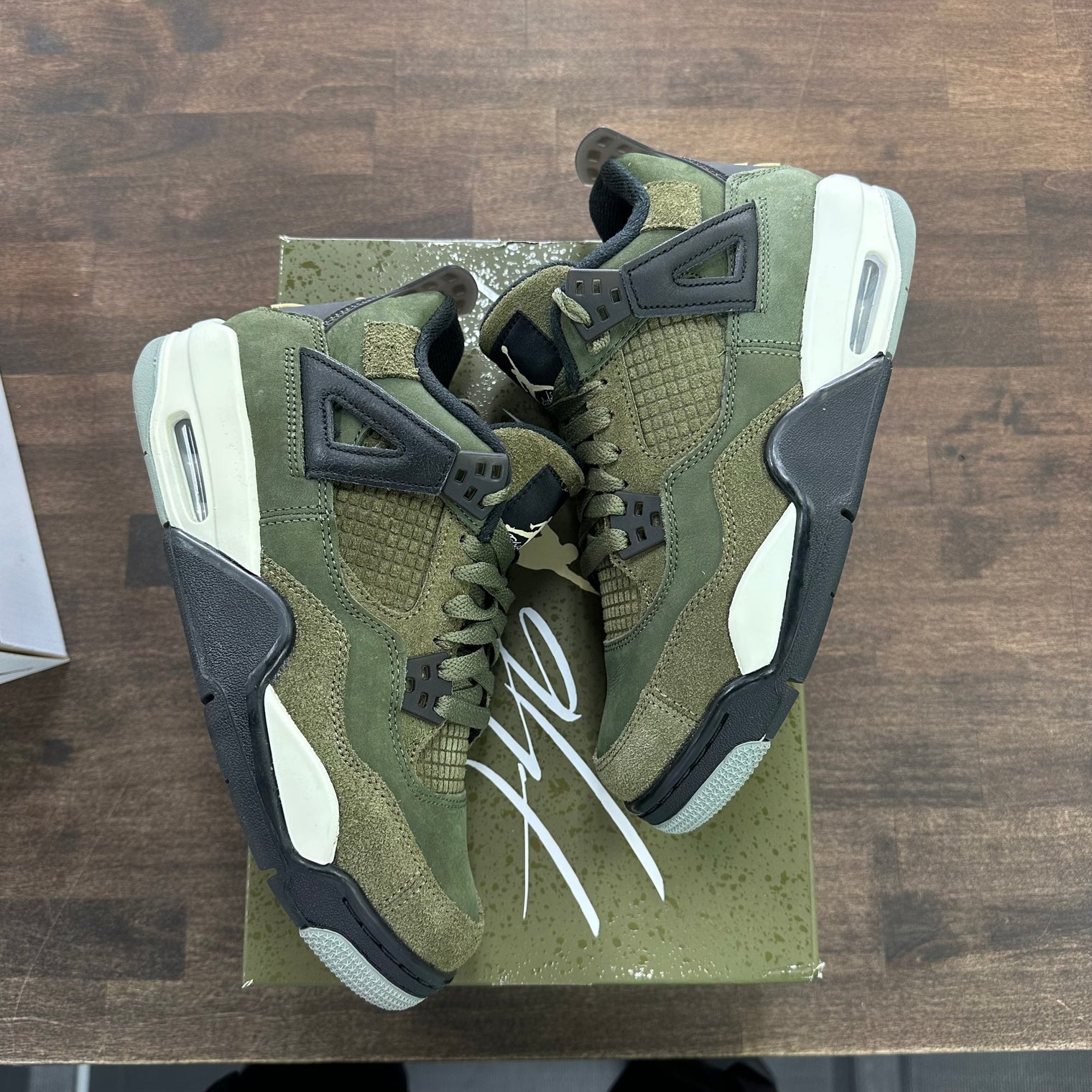 Craft Olive Jordan 4 Retro (GS) (USED)