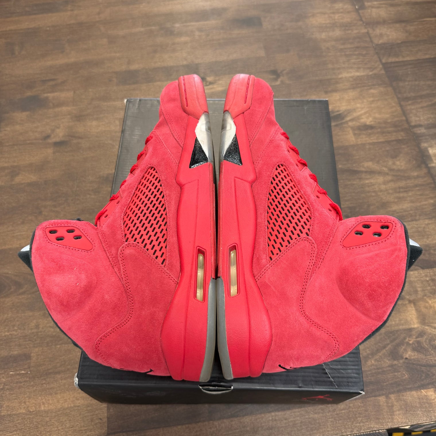 Red Suede Jordan 5 (USED)