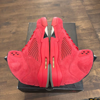 Red Suede Jordan 5 (USED)