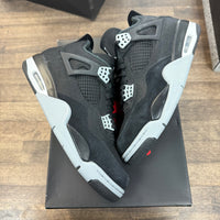 Black Canvas Jordan 4 (USED, Replacement Box)