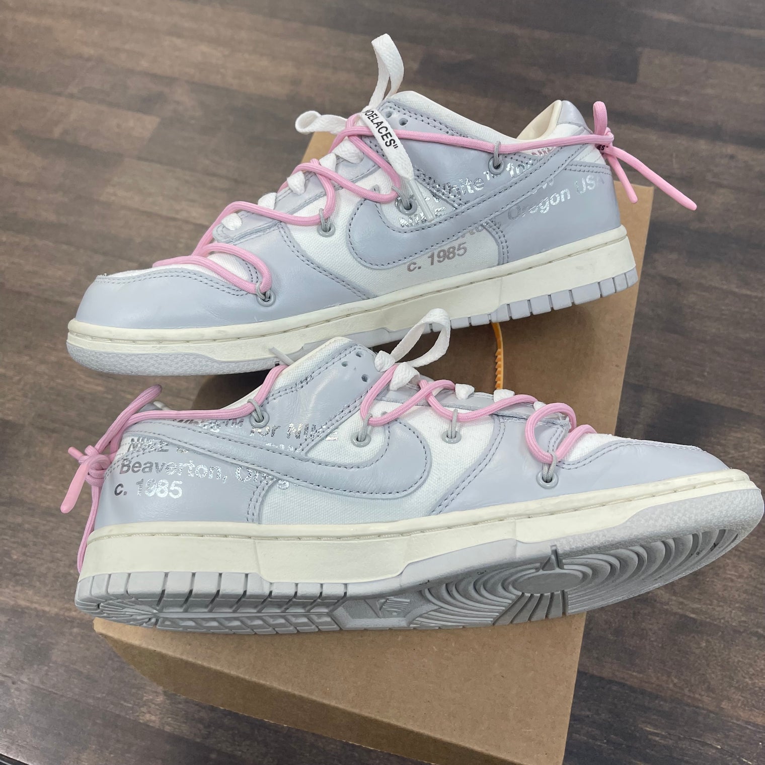 Lot 9 Off-White Nike Dunk Low (USED, No Box)