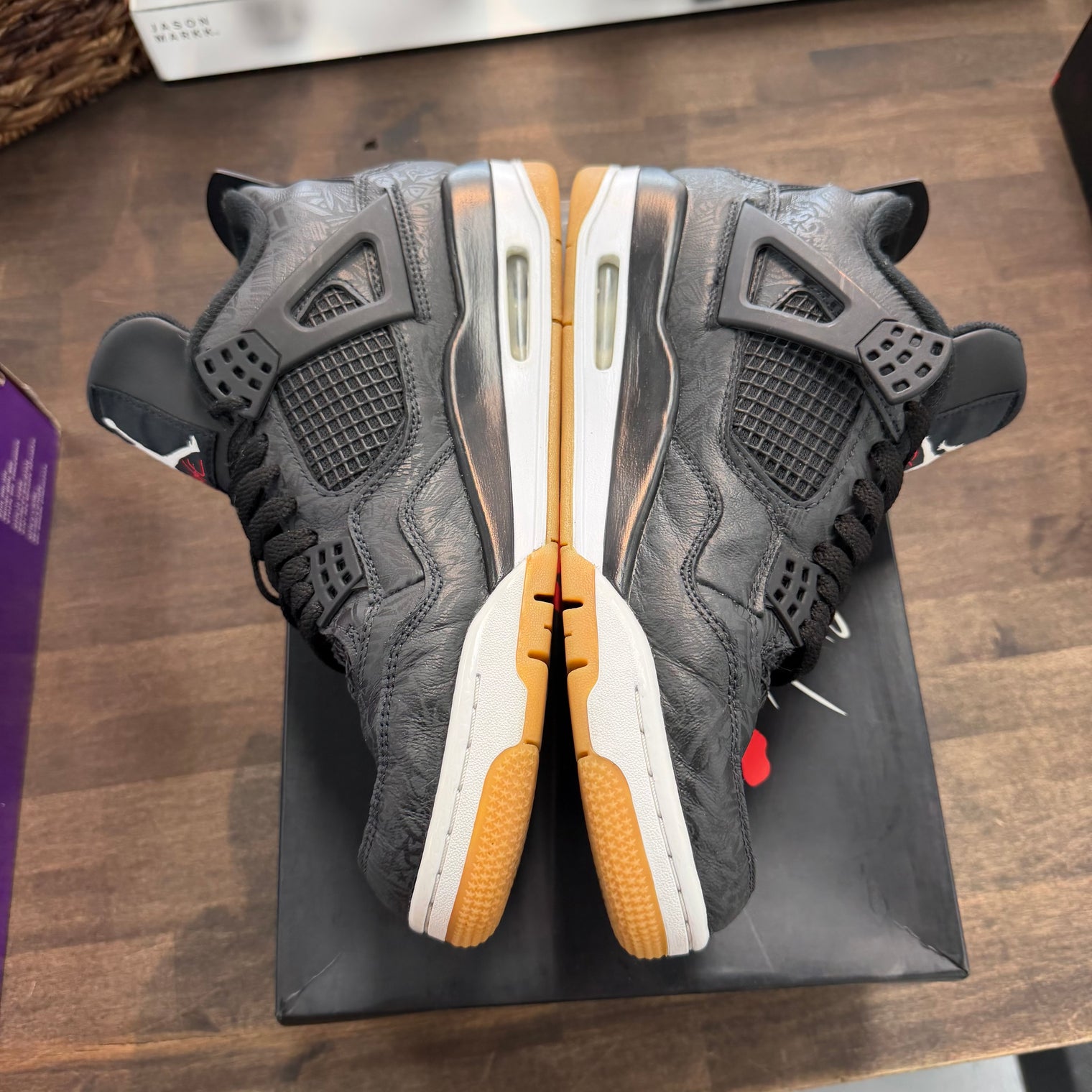 Laser Black Gum Jordan 4 Retro (USED)