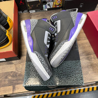 Black Court Purple Jordan 3 Retro (USED)