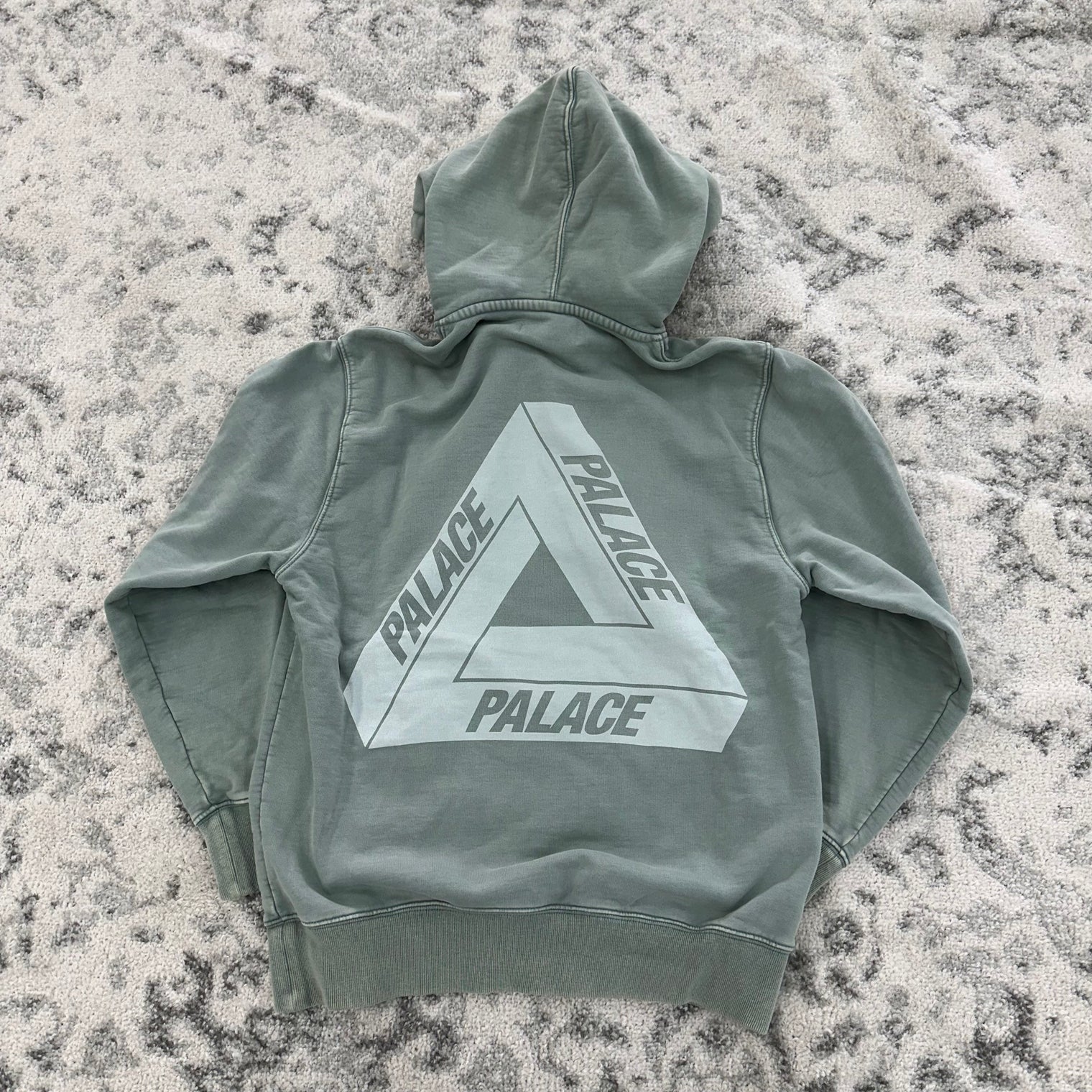 Palace Washed Out Green Tri-Ferg Hoodie (Lightly Worn)