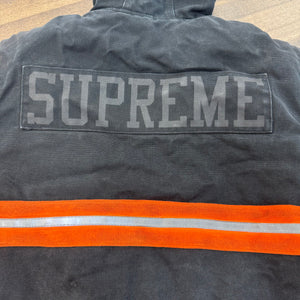Supreme Reflective Stripe Hooded Work jacket Black (PRE-OWNED)