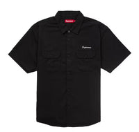 Rhinestone Pin Up Supreme S/S Work Shirt Black