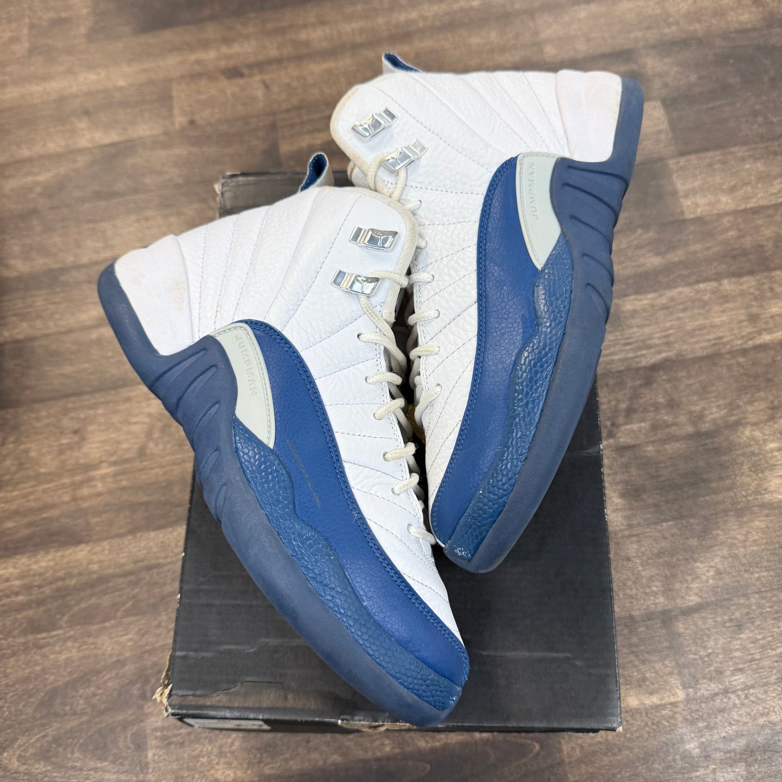 French Blue Jordan 12 (GS) (USED, Replacement Box)
