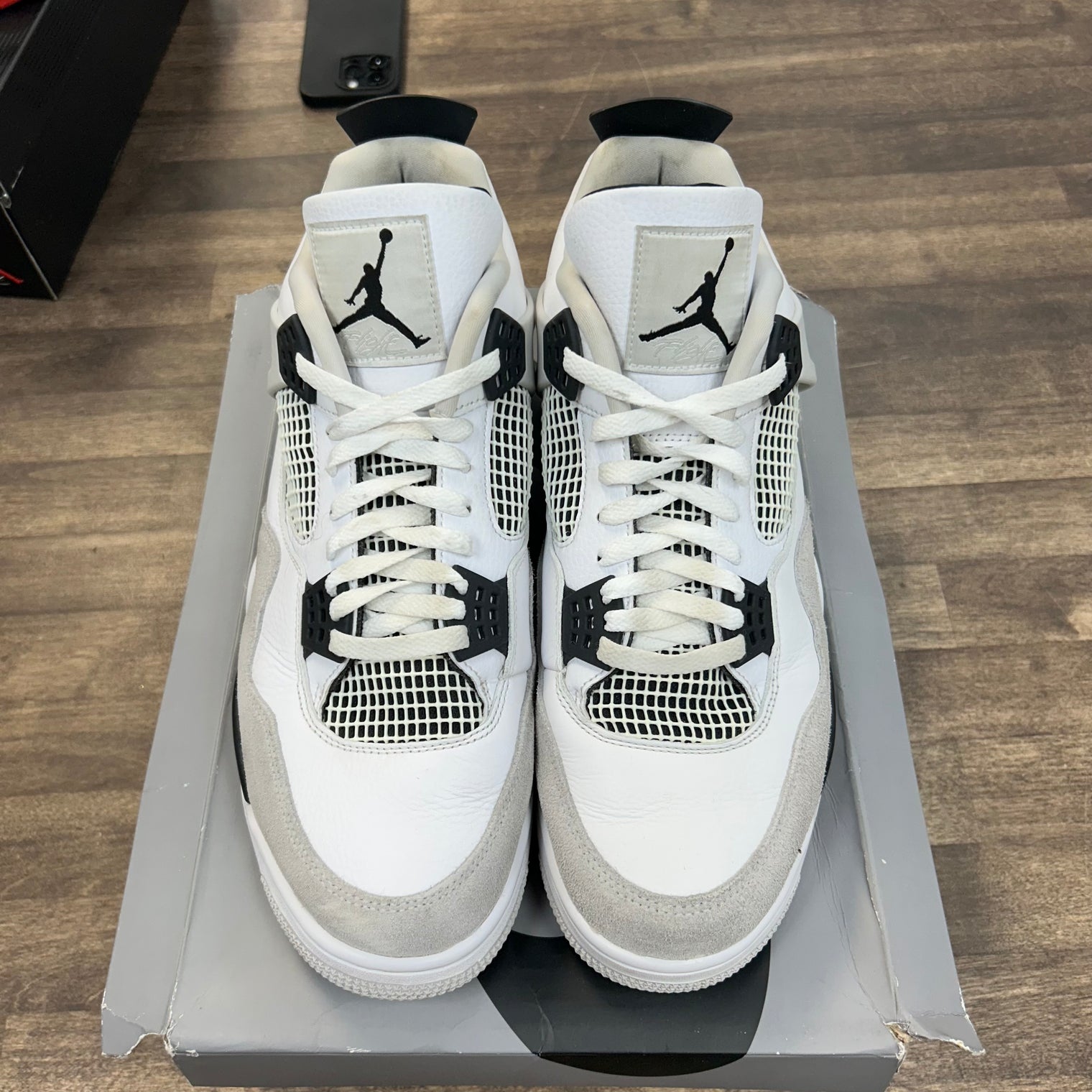 Military Black Jordan 4 Retro (USED, Replacement Box)