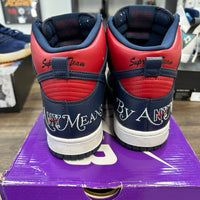 Supreme SB Dunk High By Any Means Navy (USED)
