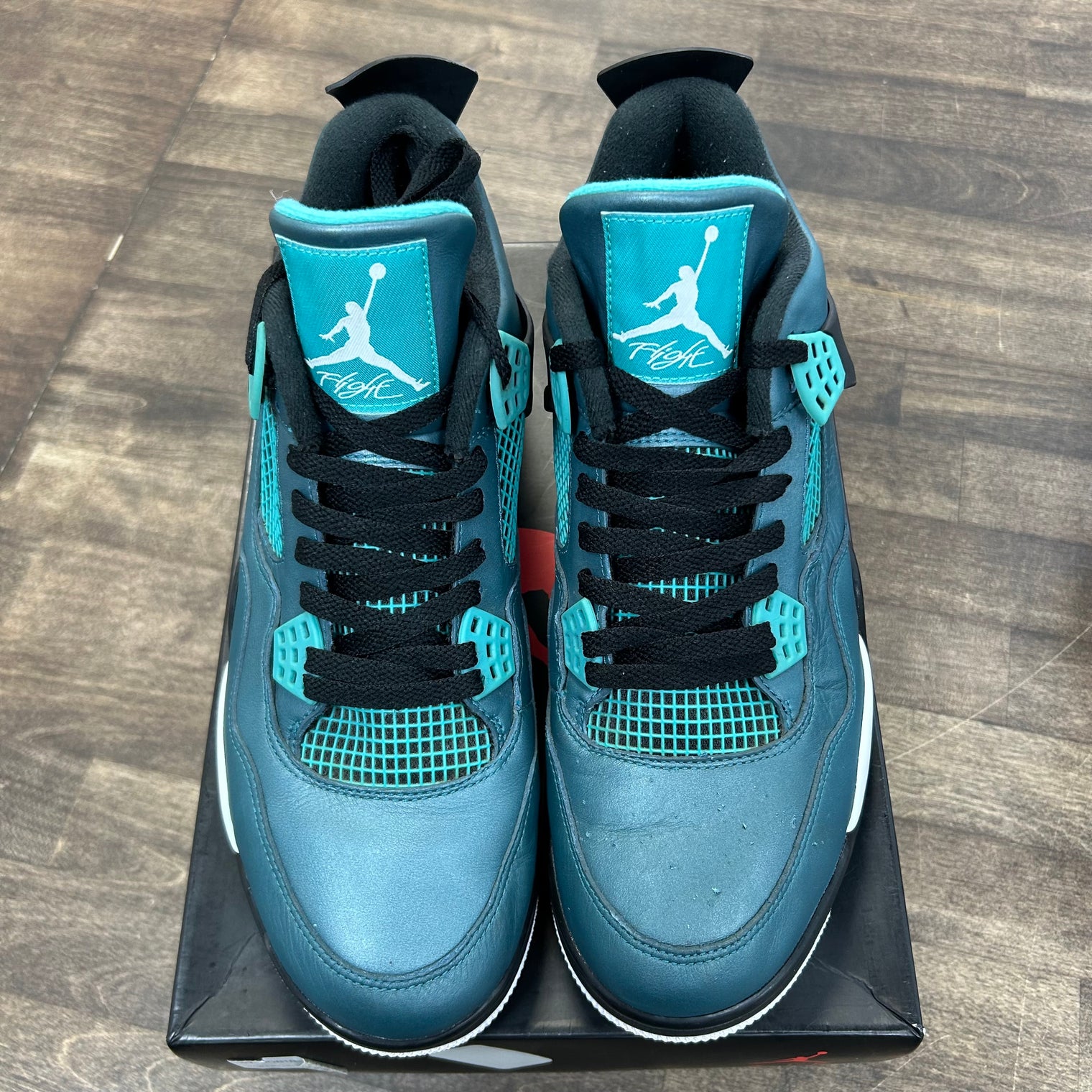 Teal Jordan 4 Retro (USED, Replacement Box)