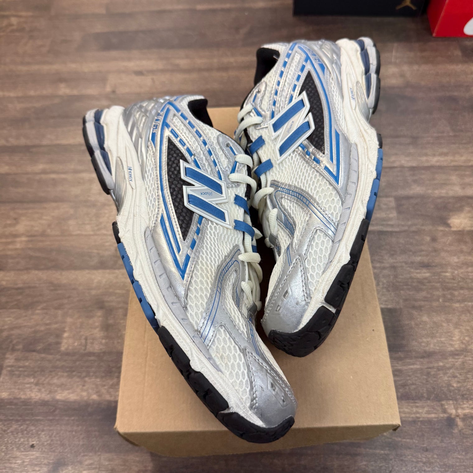 Silver Metallic Blue New Balance 1906R (USED,No Box)