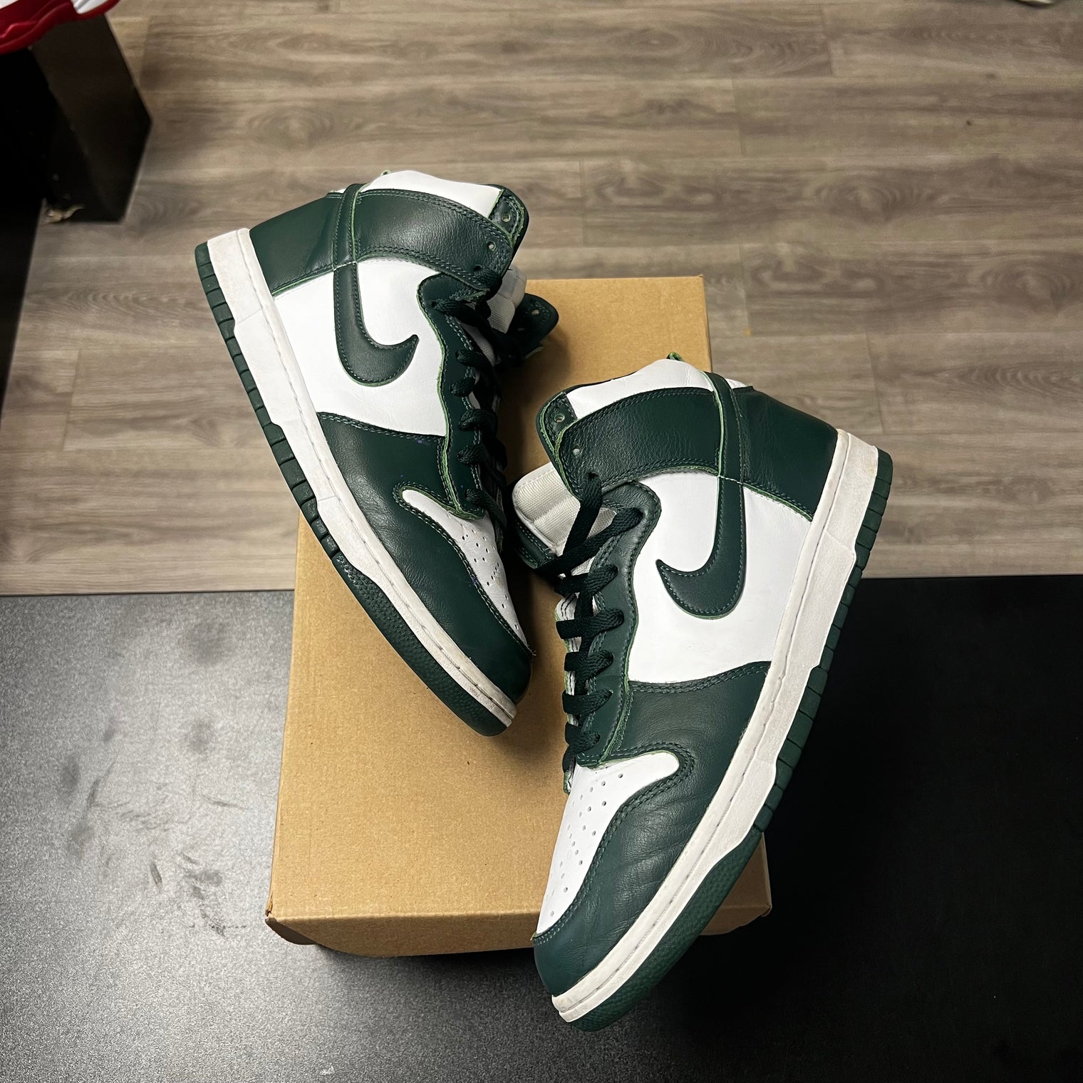 Spartan Green Dunk High (USED, no box)