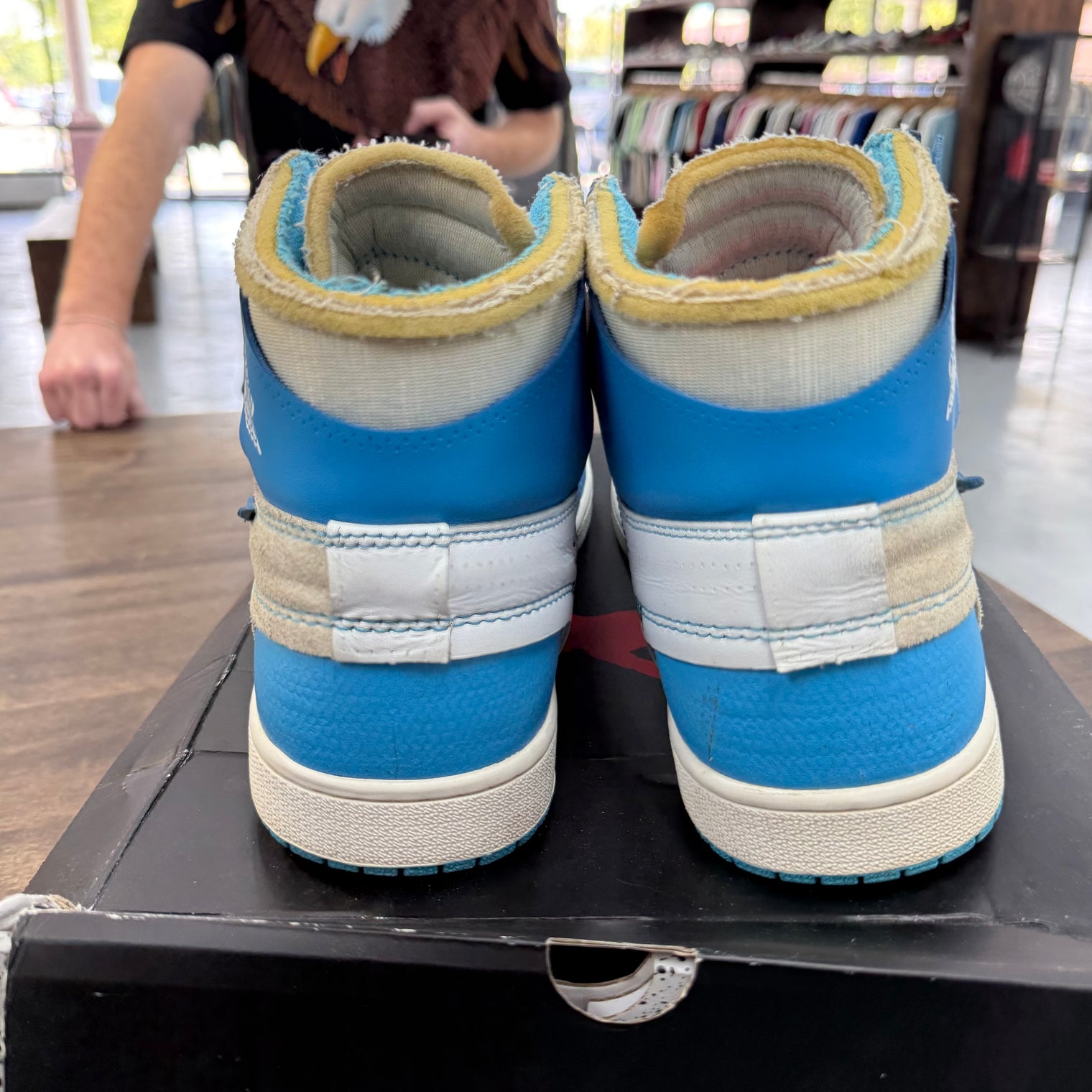 UNC Off-White Jordan 1 High (USED, No Box)