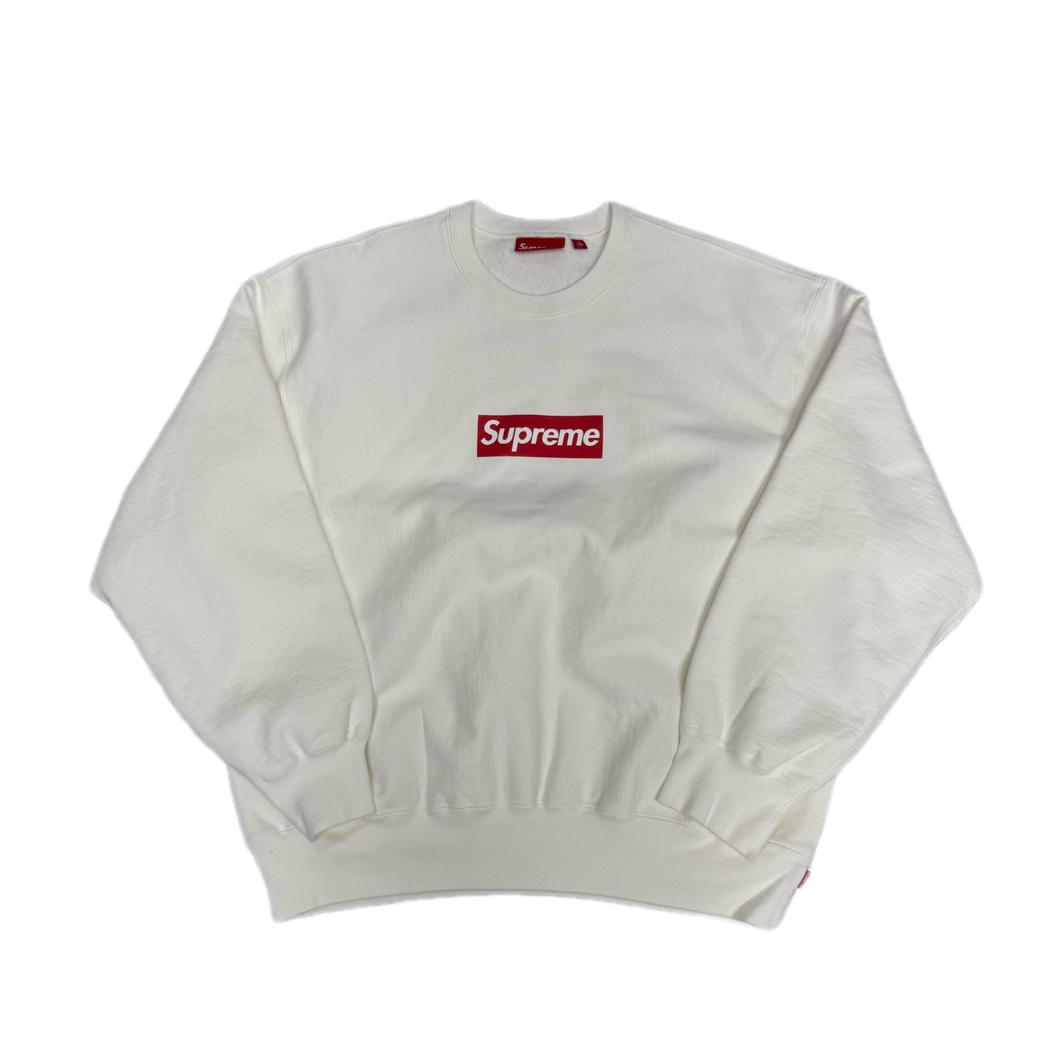 Supreme White Red Box Logo Crewneck (Pre-Owned)
