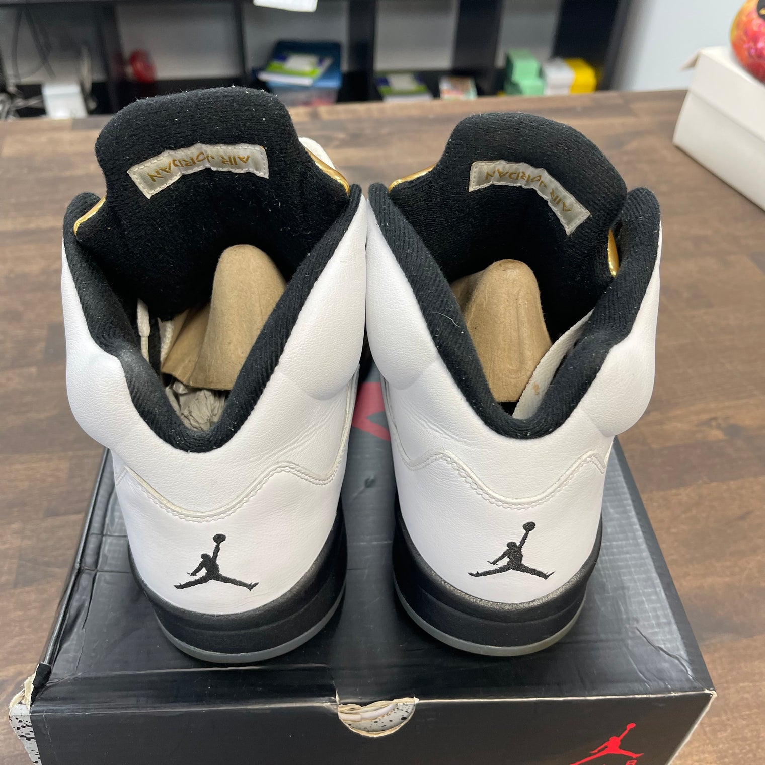 Olympic Gold Metal Jordan 5 (USED)