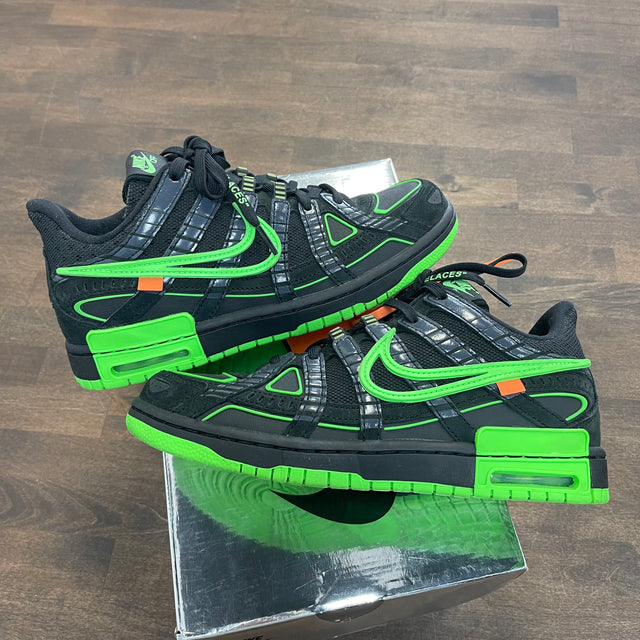 Off White Rubber Dunk Green Strike (Used,Replacement Box)