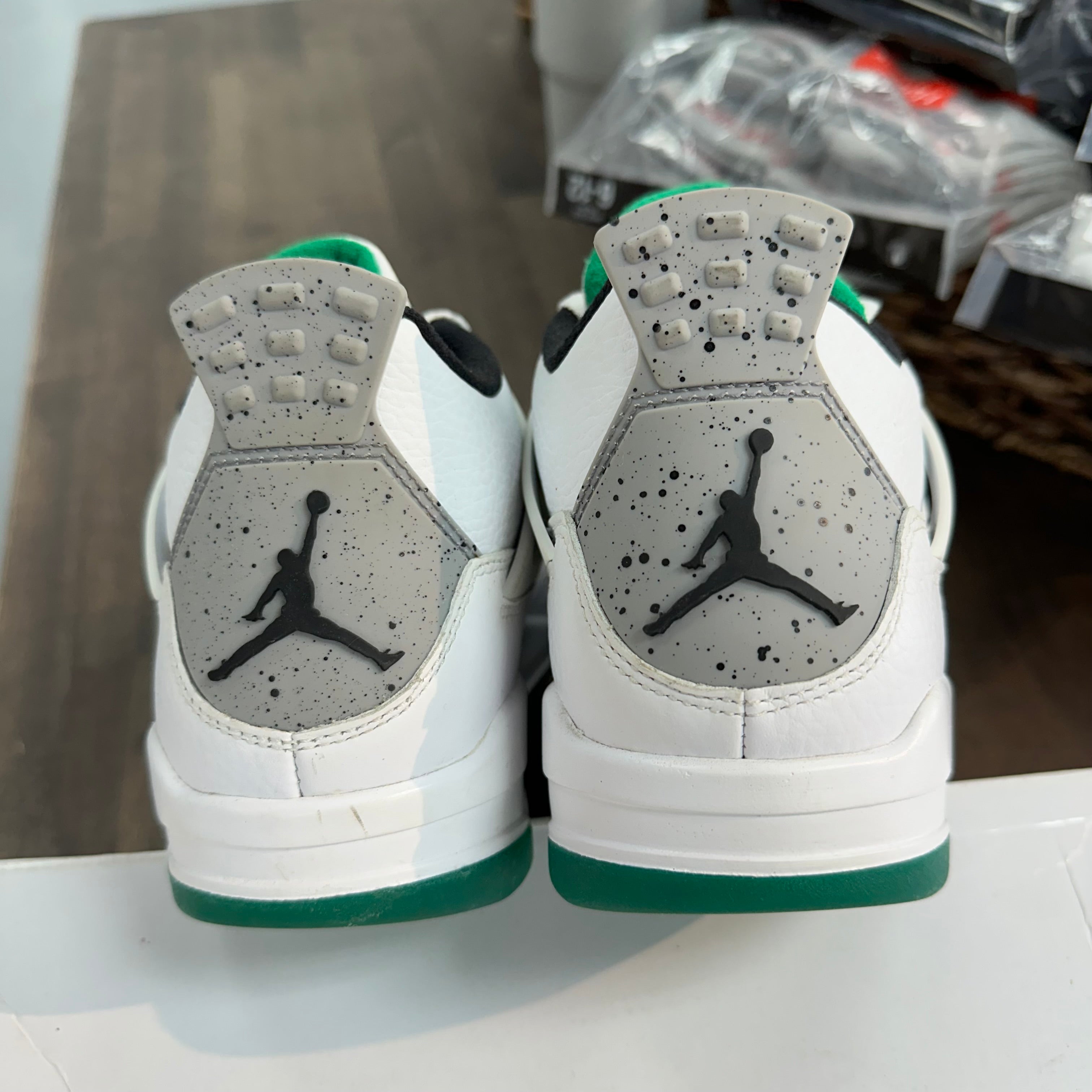 Jordan Lucid Green Rasta Jordan 4 (W) (USED) Size 8.5 (Pre-Owned) - Image 3