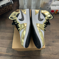 Patent Gold Jordan 1 Mid (USED, No Box)
