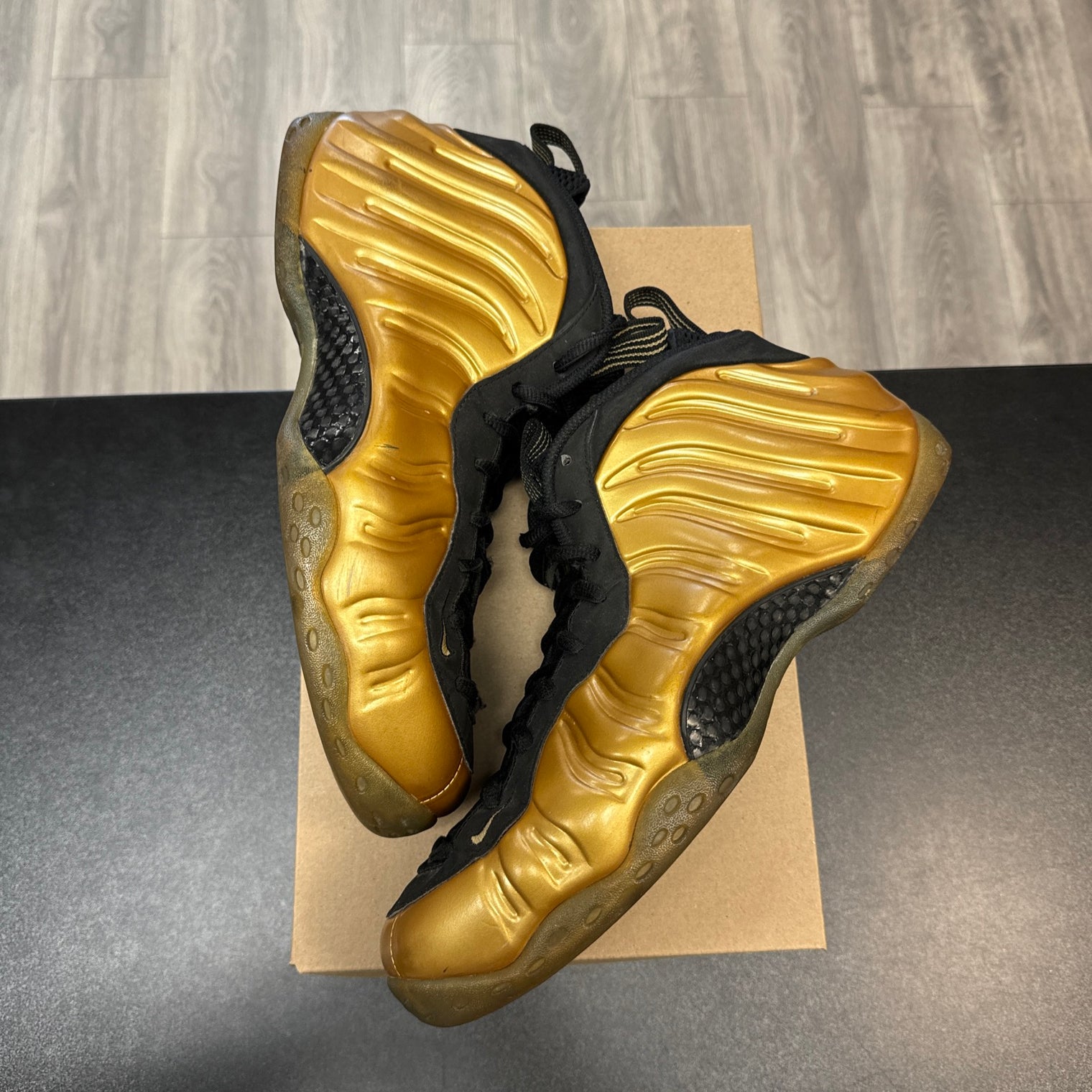 Nike Air Foamposite Metallic Gold (Used;no box)