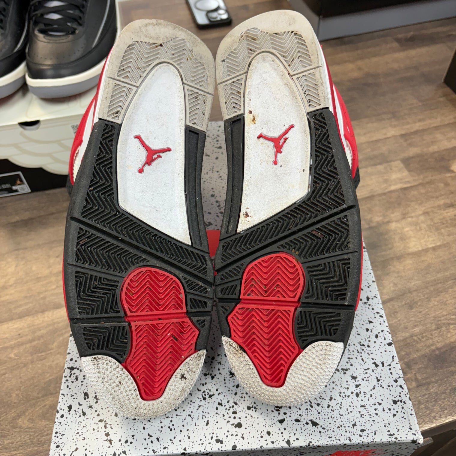 Red Cement Jordan 4 Retro (USED, Replacement Box)