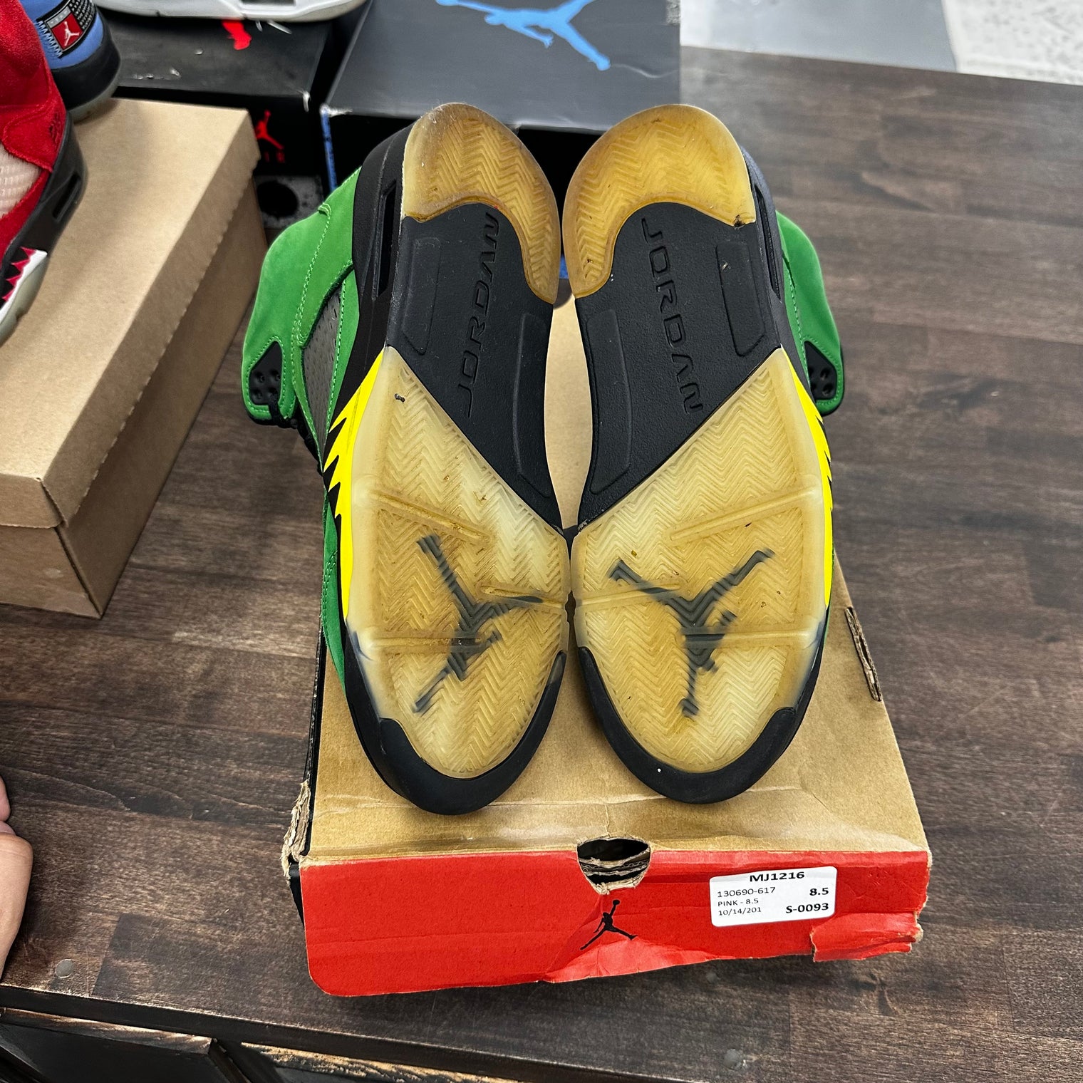 Oregon Green Apple Jordan 5 (USED,No Box)