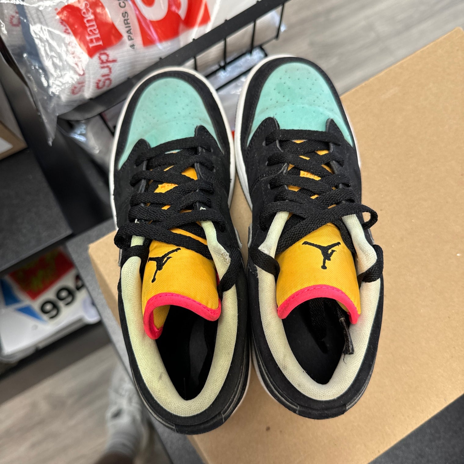 Aurora Green Jordan 1 Low (GS) (USED;NO BOX)