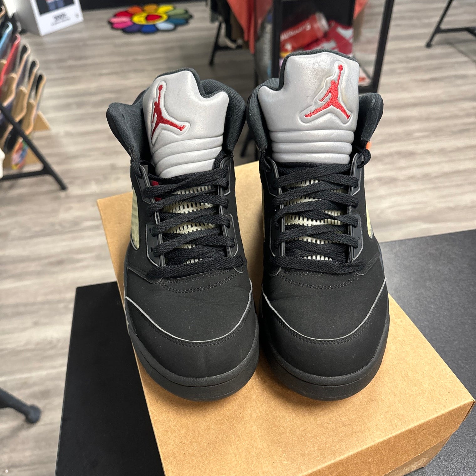 Black Metallic Jordan 5 (USED;No Box)