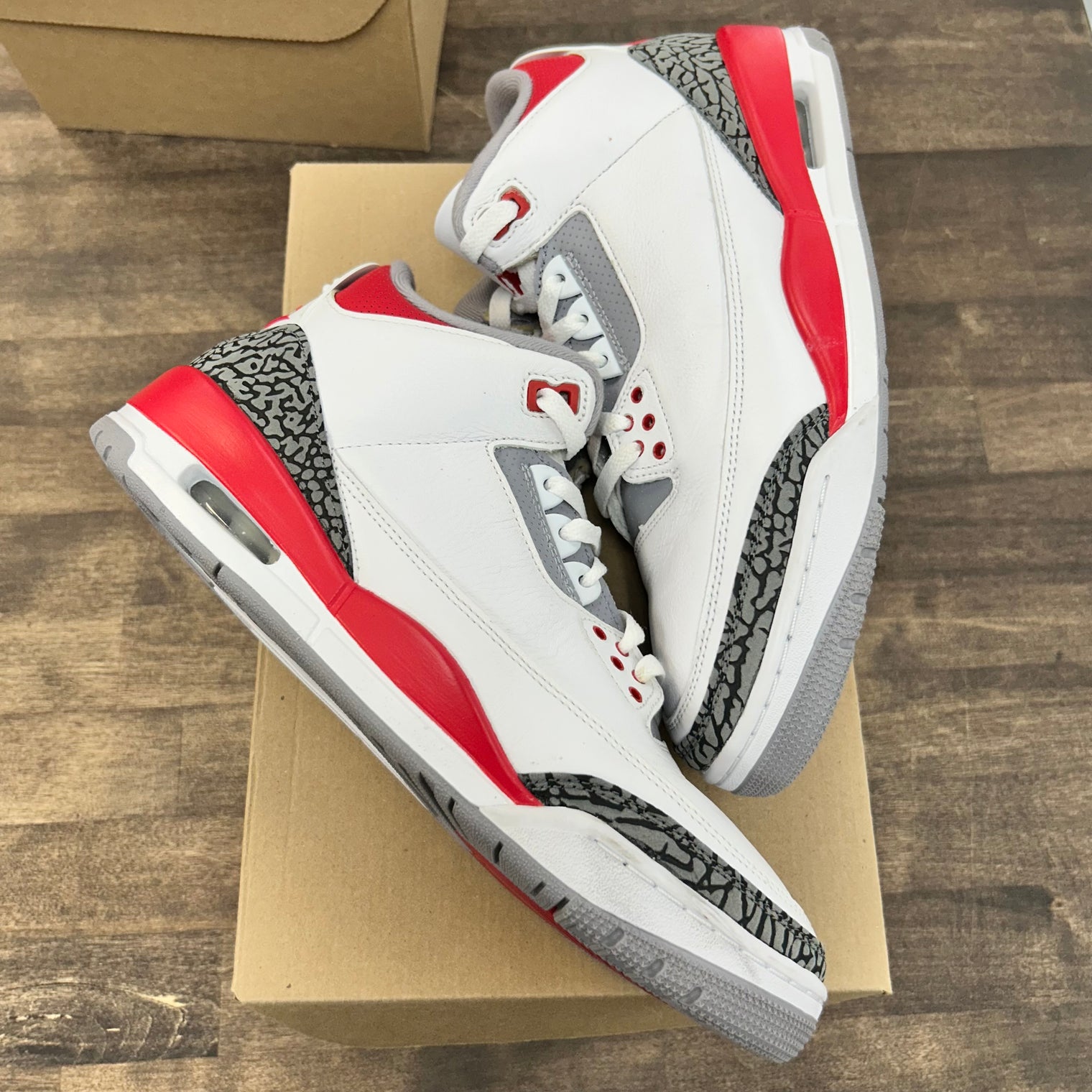 Fire Red Jordan 3 Retro (USED, No Box)