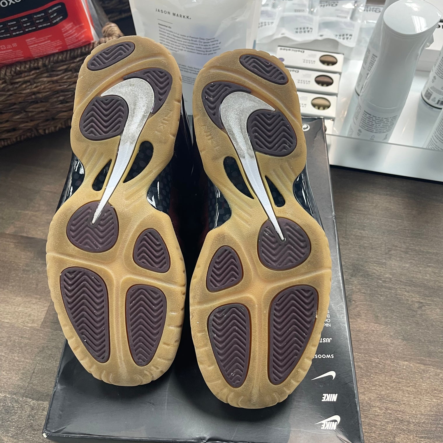 (GS) Maroon Nike Foamposite (USED,No Lid)