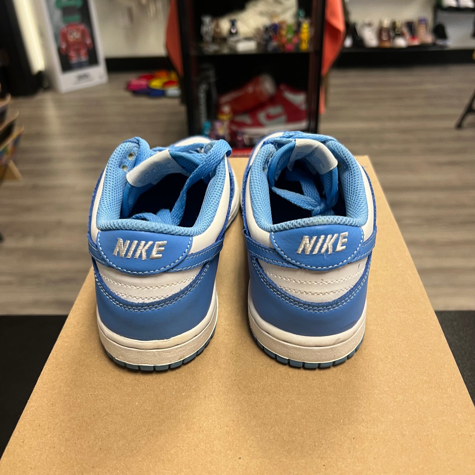 UNC Dunk Low (GS) (USED, no box)