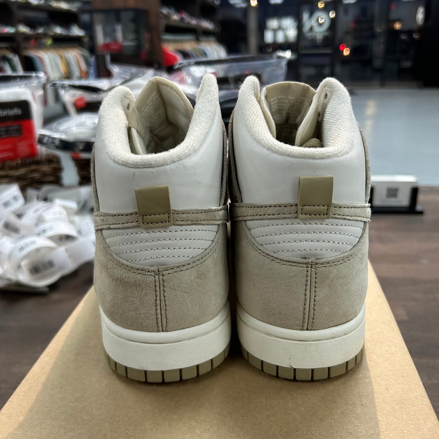 Nike Dunk High Tan Suede White (US 10) (USED,No Box)