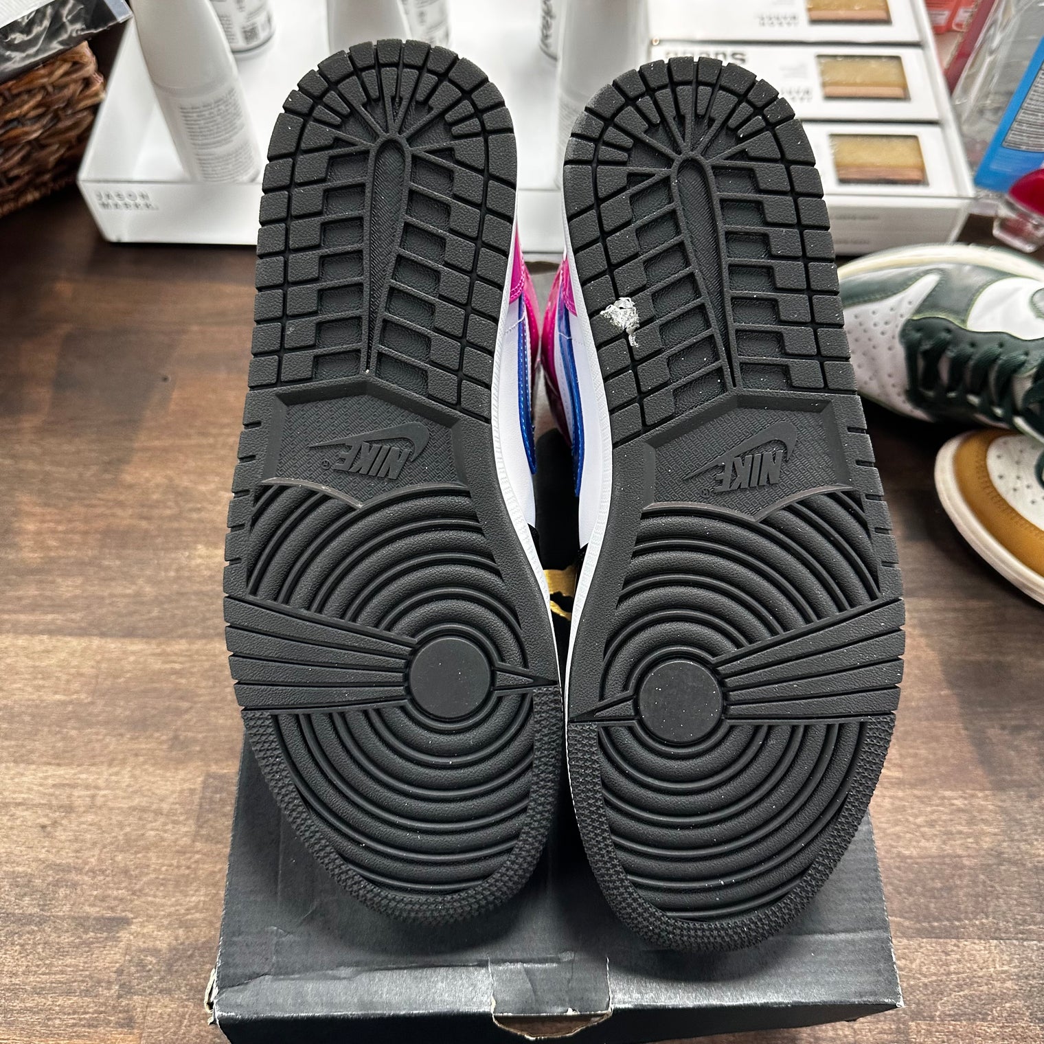 White Black Cyber Jordan 1 Mid (USED)