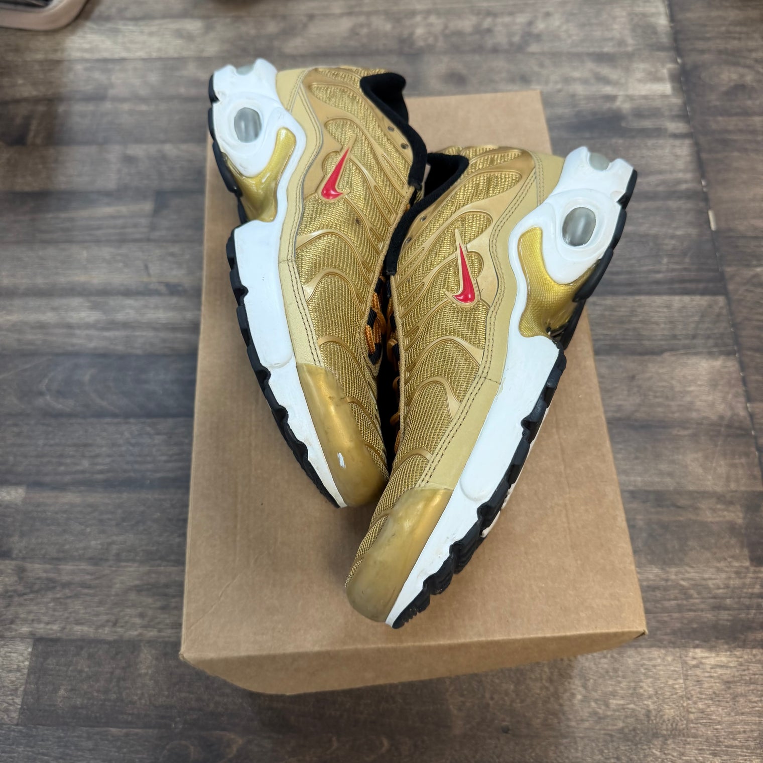 Metallic Gold Nike Air Max Plus (2018)(GS) (USED, No Box)