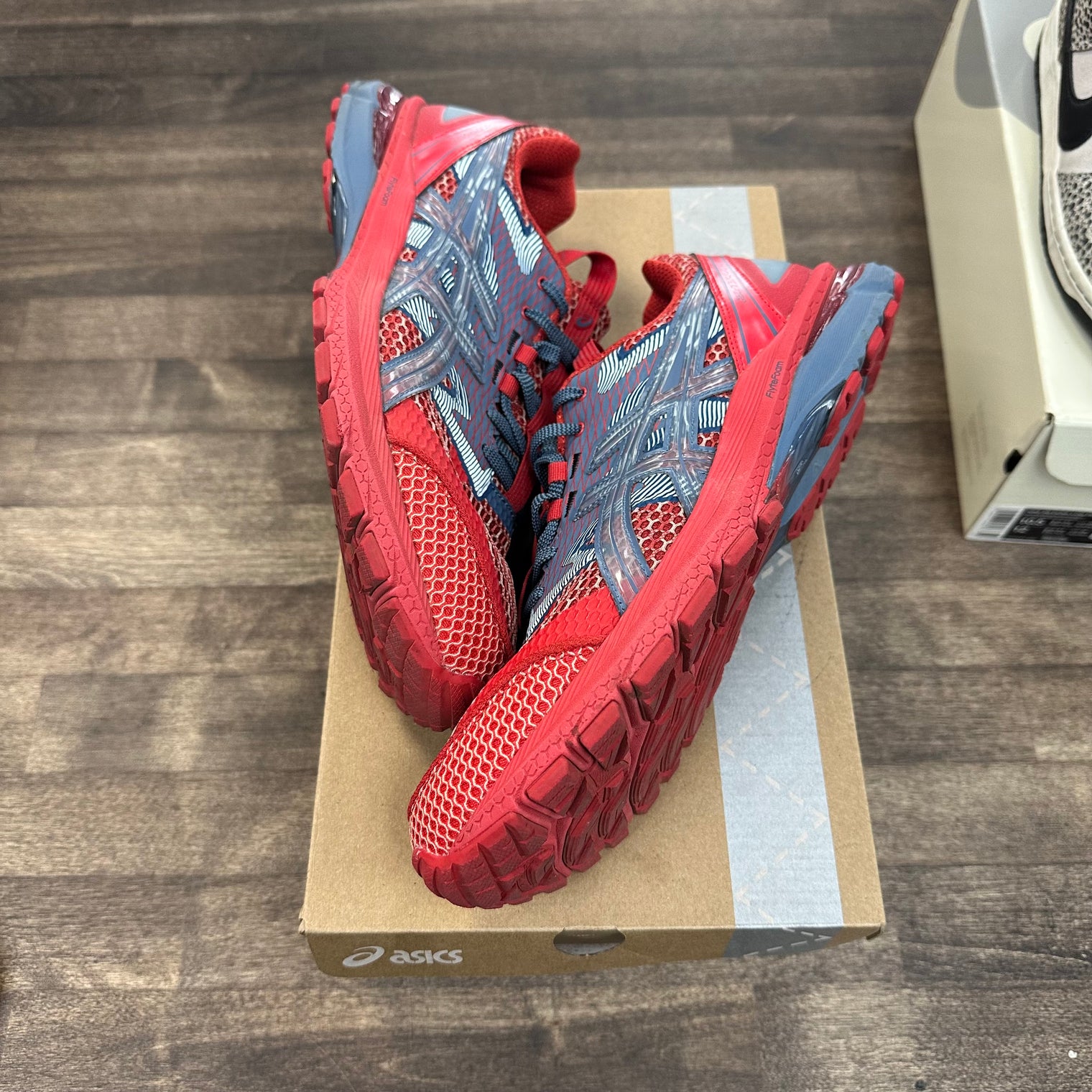 Kiko Kostadinov Classic Red Wood Crepe ASICS Gel-Terrain US4-S (Used)
