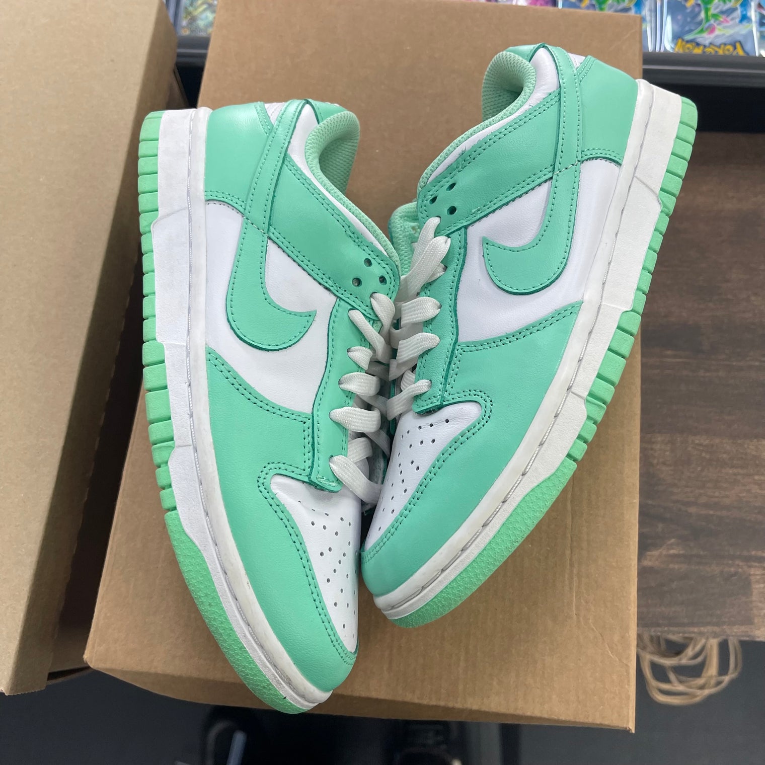 (W) Green Glow Dunk Low (USED,No Box)